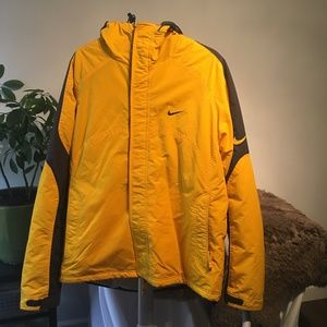 {NIKE} Mens Yellow Winter Coat Sz XL